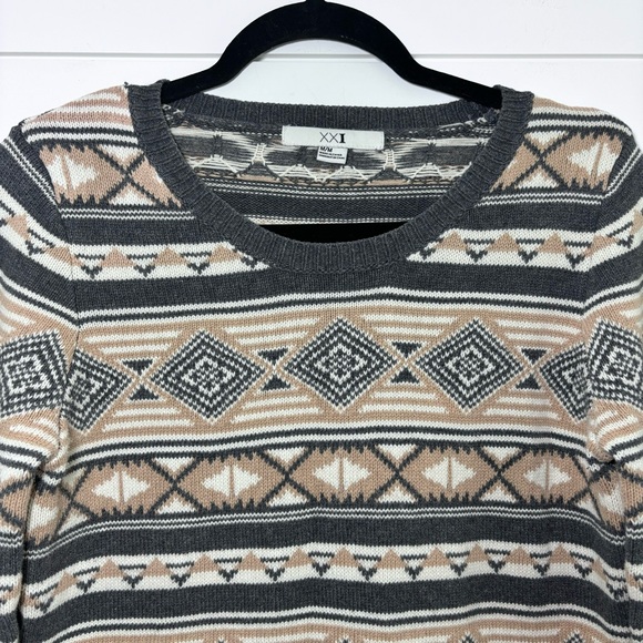 XXI Forever 21 Vintage Aztec Pullover sweater Size M - Picture 2 of 13